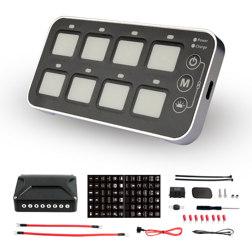 8 Gang Wireless Magnetic Switch Panel and Control Box